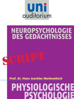 cover image of Neuropsychologie des Gedächtnisses